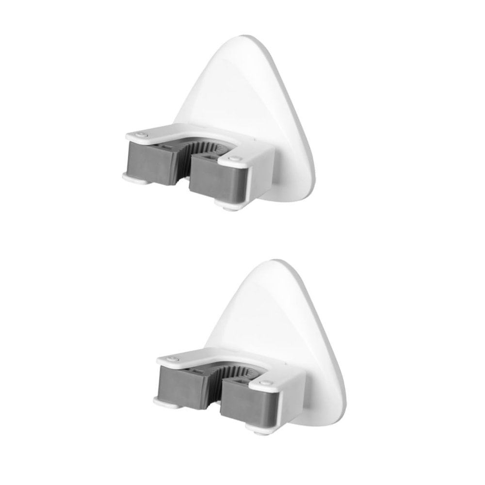 Amosfun 2pcs Mop Hook Bathroom Wall Mount Holder Wall Hook Cleaning Tool Organizer Wall Mounted Organizer Broom Wall Mop Rack Organizer Wall Mounted Hooks Shelf Wall-mounted Plastic