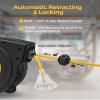 WILAWELS 50 FT 14AWG/3C SJTOW Retractable Extension Cord Reel and 18W 2000LM 15FT LED Work Light Bundle, for Garage, Workshop, Car Repair Scene Y50CR06- Y03WL06 view 4