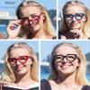 Eyekepper 4-pack Reading Glasses Blue Light Blocking for Women Bling Design Cateye Readers +3.50 view 2