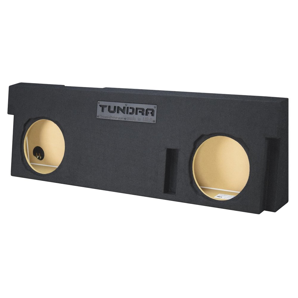 8" Dual Sealed sub Box 2014-2021 Tundra Crew-max subwoofer Enclosure Speaker Box car Audio Ground Shaker (Black, 10" TW3)