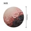 1 Mousepad with Non-Slip Rubber Base 8" Round Mouse-Mat with Stitched Edge Rose Color Blush and Black Gaming Mousepad for Wireless Mouses Computer Laptop Home Office Desk Pad view 2