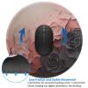 1 Mousepad with Non-Slip Rubber Base 8" Round Mouse-Mat with Stitched Edge Rose Color Blush and Black Gaming Mousepad for Wireless Mouses Computer Laptop Home Office Desk Pad view 3