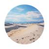 4 PCS Mousepad with Non-Slip Rubber Base 8" Round Mouse-Mat with Stitched Edge Romantic White Sand Landscape Gaming Mousepad for Wireless Mouses Computer Laptop Home Office Desk Pad view 1