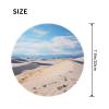4 PCS Mousepad with Non-Slip Rubber Base 8" Round Mouse-Mat with Stitched Edge Romantic White Sand Landscape Gaming Mousepad for Wireless Mouses Computer Laptop Home Office Desk Pad view 2