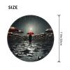 2 PCS Mousepad with Non-Slip Rubber Base 8" Round Mouse-Mat with Stitched Edge Sadness Stormy Day Umbrellas Gaming Mousepad for Wireless Mouses Computer Laptop Home Office Desk Pad view 2