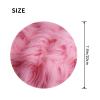 4 PCS Mousepad with Non-Slip Rubber Base 8" Round Mouse-Mat with Stitched Edge Pink Velvet Furry Textured Pattern Gaming Mousepad for Wireless Mouses Computer Laptop Home Office Desk Pad view 2