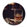 2 PCS Mousepad with Non-Slip Rubber Base 8" Round Mouse-Mat with Stitched Edge Whisky and Cigar Gaming Mousepad for Wireless Mouses Computer Laptop Home Office Desk Pad view 1