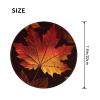 1 Mousepad with Non-Slip Rubber Base 8" Round Mouse-Mat with Stitched Edge Fall Autumn Leaves Gaming Mousepad for Wireless Mouses Computer Laptop Home Office Desk Pad view 2