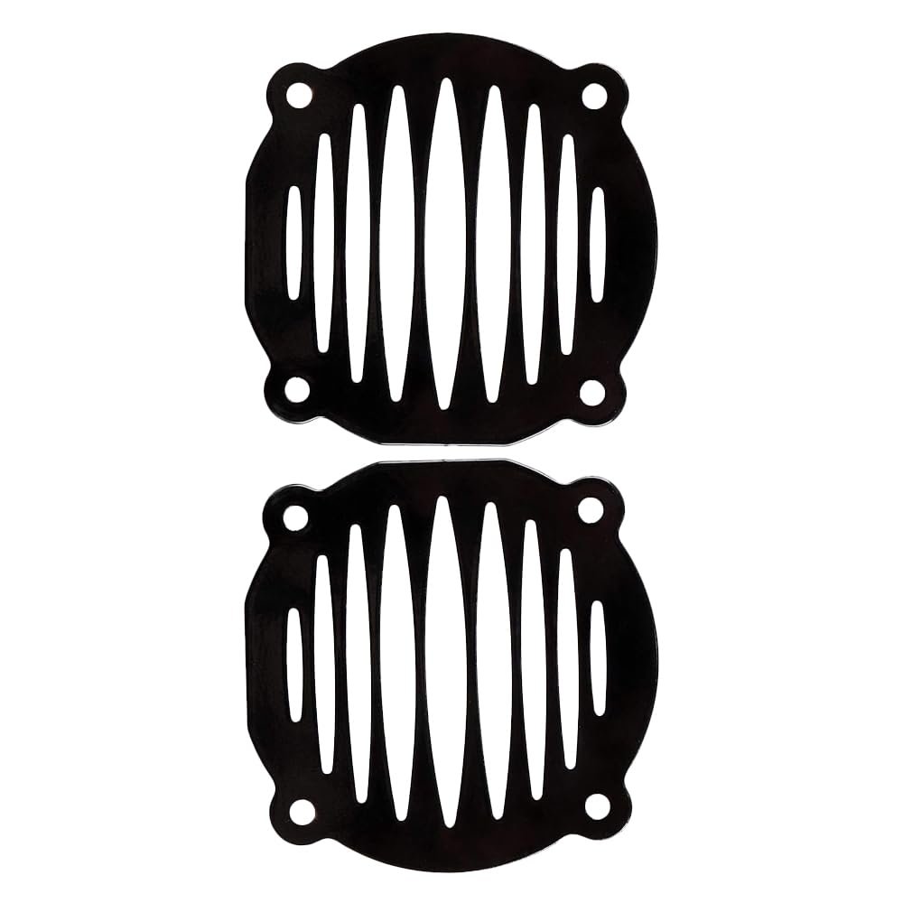 KACEPAR Speaker Trim Grill Cover, Motorcycle Horn Cover, Round Speaker Grill Cover, Audio Fairing Mount Speaker Trim Grill Cover, Black