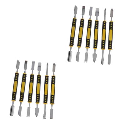 Gadpiparty 12pcs Electrical Tools Crank Puller Pry Bar Breaching Tools Grout Removal Phone Shell Disassembling Multi-Function Machine Shell Crowbar Phone