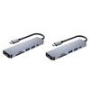 HOMSFOU 2pcs USB Multi-Port Adapter Portable Data Hub USB Splitter Tv Converter Fast Charging Pd view 1