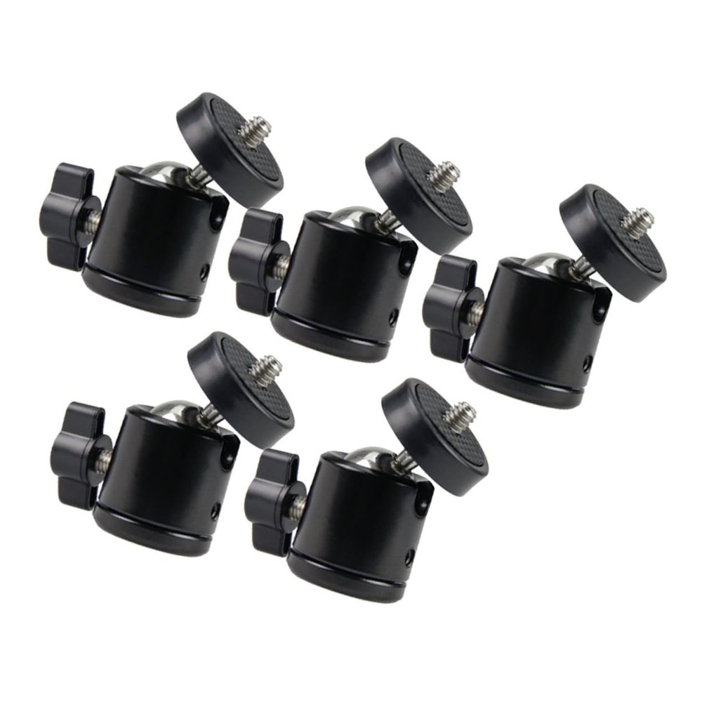 UPKOCH 5pcs Mobile Phone Clip Camera Adapter with Screw Spherical Head Bracket for Tripods Lightweight and Durable Damping Slide Platform for Photography and Vlogging