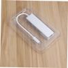 Mikikit 3pcs Port USB Type- Mbps Ethernet Adapter USB Data Hub for Pc Laptop and Tv and White Design Functionality view 3