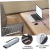 HOMSFOU 3pcs USB Hub for Laptops Portable USB Splitter Pd Fast Charging Dual Slot Reader Compatible view 3