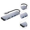 HOMSFOU 3pcs USB Hub for Laptops Portable USB Splitter Pd Fast Charging Dual Slot Reader Compatible view 4
