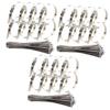 PartyKindom 3sets Cable Ties Supplies Metal Zip Ties Self-Locking Feature for Fencing Automotive Home Repair Reusable 30pcs*3 view 1