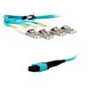CableWholesale 40/100 Gb MTP to 4 Duplex LC Breakout Cable, OM4 50/125, Plenum Rated - Aqua Blue, 3.3 FT (1 Meter) view 2