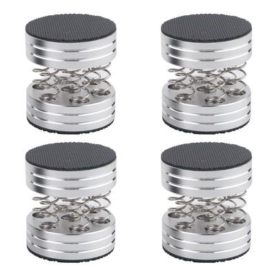 Dufray HiFi Speaker Stand Feet Pads 1.8"x1.6" Spring Shock Absorber Feet Audiophile Isolation Feet Aluminum Speaker Spikes for CD-Player DAC Subwoofer Turntables