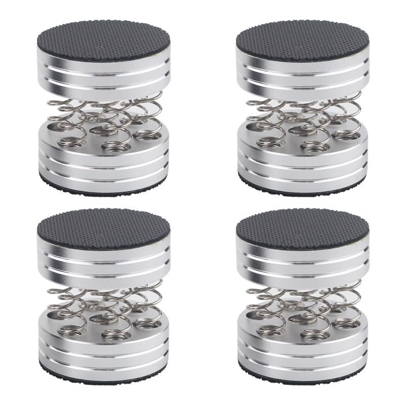 Dufray HiFi Speaker Stand Feet Pads 1.8"x1.6" Spring Shock Absorber Feet Audiophile Isolation Feet Aluminum Speaker Spikes for CD-Player DAC Subwoofer Turntables