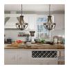 ADOVZ Modern Farmhouse Hanging Chandelier Compatible with Hallway Porch Dining Room Entry Island Kitchen Bedroom,Bed Sheets view 3