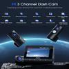 5K 3 Channel Dash Cam, 5G Wi-Fi Built-in GPS with 64GB Card, 4K+1080P+1080P Front and Rear Inside Triple Car Camera with 3'' IPS Screen, IR Night Vision, Voice Control, 24H Parking Monitor, 512GB Max view 2