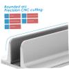 Yardenfun CNC Polished Laptop Vertical Rack Aluminum Alloy Slot Notebook Holder Scratch-Resistant Tablet Dock view 3