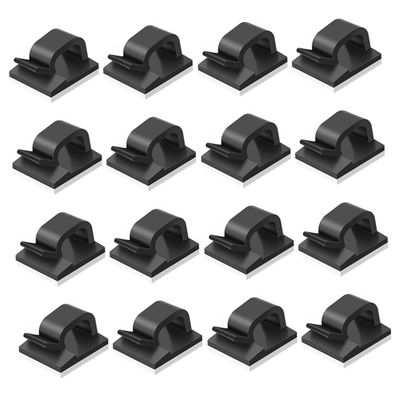 HOMSFOU 150pcs Self Adhesive Cable Clips Mini Outdoor Wire Management Clips for Organizing Power Cords Lights and Wires Easy to Install Space-Saving Fasteners