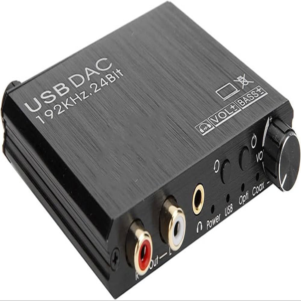 2-in-1 Premium 24-Bit 192 kHz Digital to Analog Audio Decoder and USB Sound Card