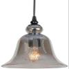 LED Modern Chandelier Lamp, Pendant Lights Glass Ceiling Hanging Lighting V intage Industrial E dison Suspension Lamp Height Adjustable Indoor MI NI Pendant Light, Black Metal Finish Socket,Mode ,pend view 1