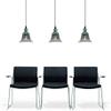 LED Modern Chandelier Lamp, Pendant Lights Glass Ceiling Hanging Lighting V intage Industrial E dison Suspension Lamp Height Adjustable Indoor MI NI Pendant Light, Black Metal Finish Socket,Mode ,pend view 3