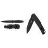 Kershaw Secret Agent Boot Knife, 4.4in 8Cr13MoV Steel Blade, Dual Carry Molded Sheath & Appa Folding Tactical Pocket Knife, SpeedSafe Opening, 2.75 inch Black Blade and Handle view 1