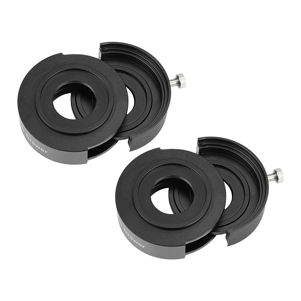 SVBONY SV226 Telescope Filter Drawer, Deep Sky Photography Filter Drawer with Replaceable Dual Magnetic Filter Holders, Compatible with 1.25-inch and 2-inch Filters, with M42-M48 Adapter (2 Pack)