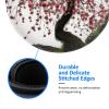 4 PCS Mousepad with Non-Slip Rubber Base 8" Round Mouse-Mat with Stitched Edge Japanese Cherry Tree Gaming Mousepad for Wireless Mouses Computer Laptop Home Office Desk Pad view 4
