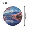 2 PCS Mousepad with Non-Slip Rubber Base 8" Round Mouse-Mat with Stitched Edge Mount Fuji Gaming Mousepad for Wireless Mouses Computer Laptop Home Office Desk Pad view 2