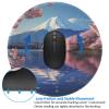 2 PCS Mousepad with Non-Slip Rubber Base 8" Round Mouse-Mat with Stitched Edge Mount Fuji Gaming Mousepad for Wireless Mouses Computer Laptop Home Office Desk Pad view 3