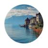 1 Mousepad with Non-Slip Rubber Base 8" Round Mouse-Mat with Stitched Edge Lake Geneva Switzerland Gaming Mousepad for Wireless Mouses Computer Laptop Home Office Desk Pad view 1