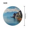 1 Mousepad with Non-Slip Rubber Base 8" Round Mouse-Mat with Stitched Edge Lake Geneva Switzerland Gaming Mousepad for Wireless Mouses Computer Laptop Home Office Desk Pad view 2