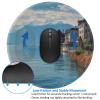 1 Mousepad with Non-Slip Rubber Base 8" Round Mouse-Mat with Stitched Edge Lake Geneva Switzerland Gaming Mousepad for Wireless Mouses Computer Laptop Home Office Desk Pad view 3