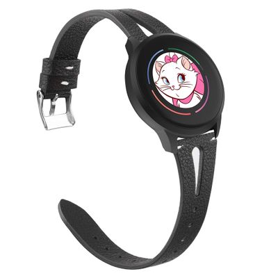 Lamshaw Compatible for iTouch Sport 4 Band, 20mm Slim Vintage Leather Strap Replacement for Women, Man, Wristband Accessories Compatible for iTouch Sport 4 / Sport 3 / AIR 3 40MM Smartwatch (Black)