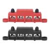 2Pcs Power Distribution Block Kit, M8 Screw, 4 Terminal Bus Bar, Wide Application, in Work, with Brass Board, for Automobile Boat, 48V 250A DC Power Supply System view 1