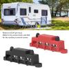 2Pcs Power Distribution Block Kit, M8 Screw, 4 Terminal Bus Bar, Wide Application, in Work, with Brass Board, for Automobile Boat, 48V 250A DC Power Supply System view 3