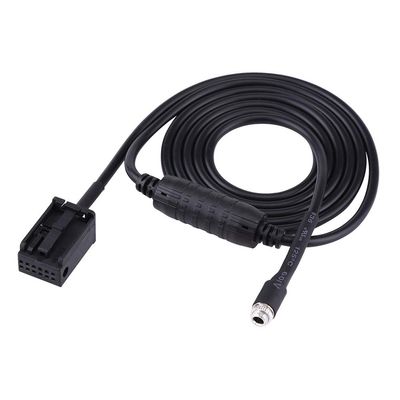 KELFEEAO Car Black Female Auxiliary Audio Adapter Cable for E85 E86 Z4 CD X3 E83 12 Pin Line for iPod Auxiliary Adapters