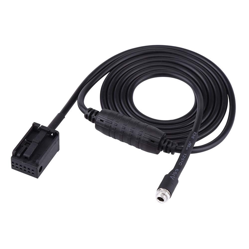 KELFEEAO Car Black Female Auxiliary Audio Adapter Cable for E85 E86 Z4 CD X3 E83 12 Pin Line for iPod Auxiliary Adapters