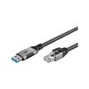 goobay 70695 USB-A to RJ45 Ethernet CAT 6 Cable for Stable Wired Internet Connection with Router/Modem/Network Switch/Replaces USB to RJ45 Adapter / 1 Gbps / 15 Meters view 3