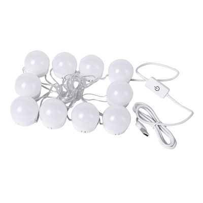 NOLITOY 1set Led Vanity Mirror Light Kit Dimmable White Light Bulbs for Adjustable Brightness Easy Installation Strong Tape for Makeup Application and Grooming