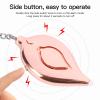 ulafbwur Personal Safety Alarm, Personal Alarms for Women, Portable Leaves-Shaped Alloy Full Metal Alarm Keychain for Personal Use Silver view 3