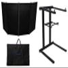 Rockville RFAAB Bundle: 110 in x 47.2 in DJ Event Facade Lightweight Frame Booth with Bag & Scrims, RLS2400 Lightweight Folding DJ Laptop Stand with Extra Shelf & Travel Bag, 2-Items view 1