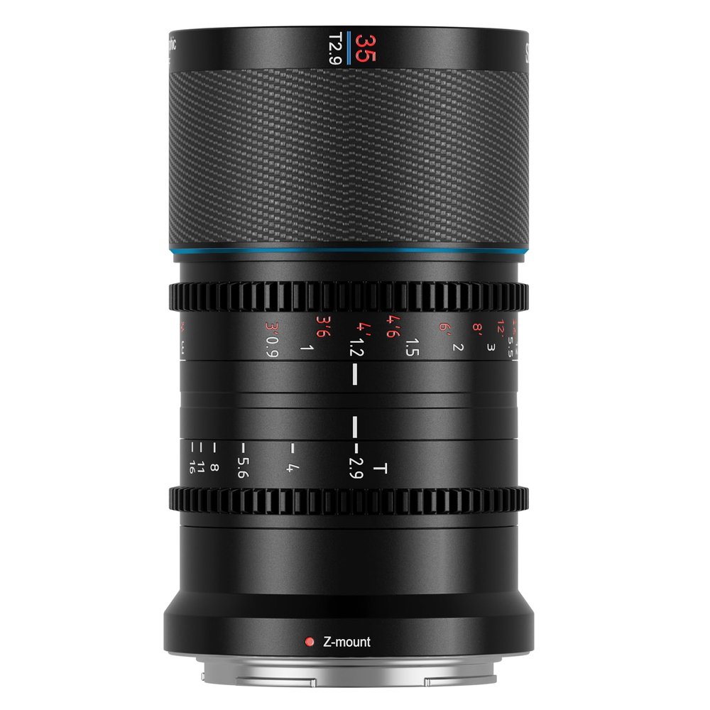 SIRUI Saturn 35mm T2.9 1.6X Full Frame Carbon Fiber Anamorphic Lens, Cine Lens for Z Mount Cameras, 418g (Neutral Flare)