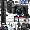 Sony a6400 24.1MP 4K Video Recording Camera with Sony E PZ 16-50mm f/3.5-5.6 and 55-210mm f/4.5-6.3 OSS Lenses + 420-800mm f/8.3 HD Telephoto Zoom Lens with T-Mount+Deluxe Accessory Bundle (Renewed) view 1