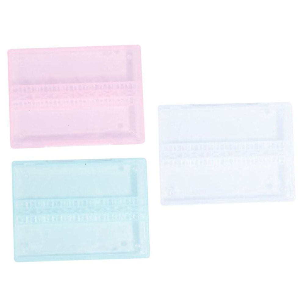 WOFASHPURET 3pcs Nail Drill Bits Storage Boxes Nail Drill Bit Organizers for Manicure Practice Polishing Cases for Art Salon